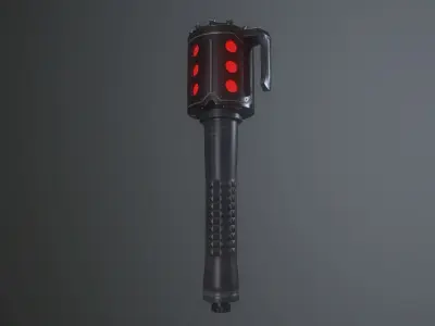 Sci-Fi Frag Grenade Low-poly 3D model