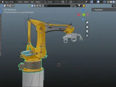 Rigged KUKA arm-robot  Free low-poly 3D model