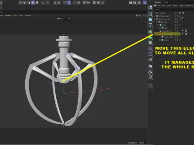 Metal Claw 19 with RIG 3D model