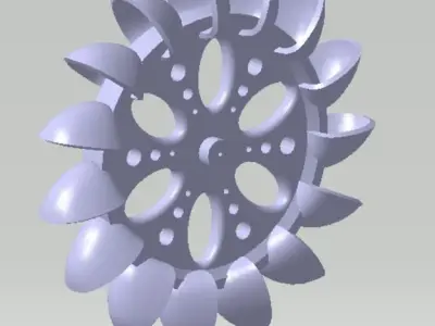 Pelton wheel for a little project  Low-poly 3D model