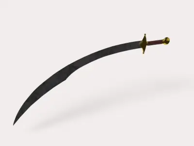 arabian sword Low-poly 3D model