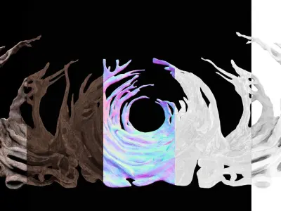 Driftwood Low-poly 3D model