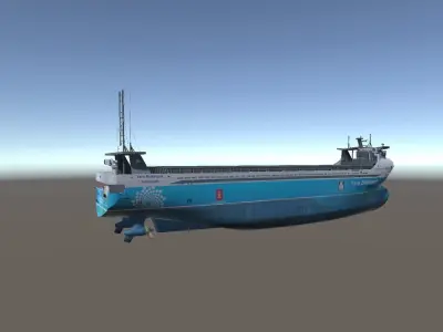 MV Yara Birkeland ship 3d model Low-poly 3D model