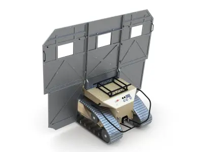RBS1 SWAT BOT Robotic Ballistic Shield 3D model