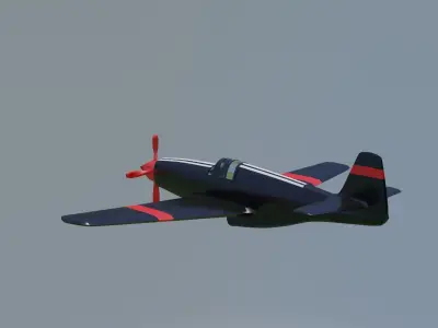 Worldwar war plane mustang free download Free low-poly 3D model