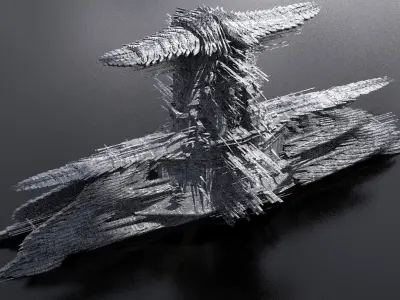 Dark Fusion Core City Alien Bridge Kit bash  3D model