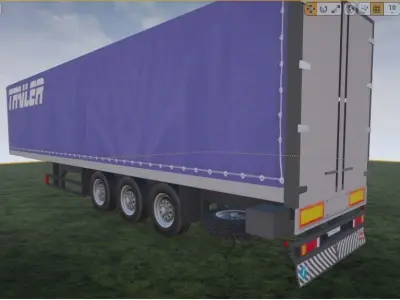 Trailer-semitrailer tyler semi trailer Low-poly 3D model