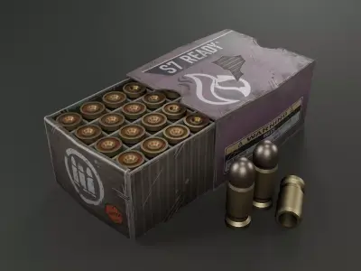 Pistol Ammo Low-poly 3D model
