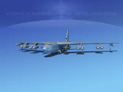 Boeing B-52G Stratofortress V04 3D model