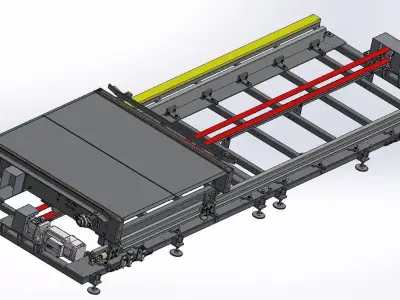 Industrial Pallet Transport Conveyor 3D model