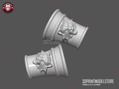 Tiger Roman Muscle Spartan Armor Hand Cosplay Halloween 3D print model