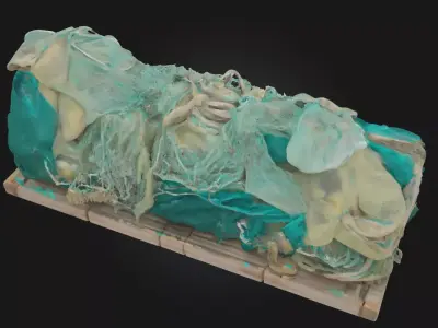 Fishing Nets on a Pallet  Coastal Prop Model for Harbor 3D model