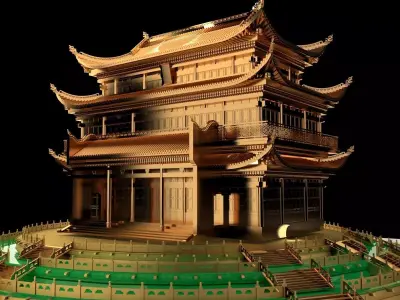 Chinese ancient  house   3D model order