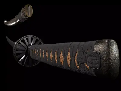 Samurai Katana V2 Low-poly 3D model