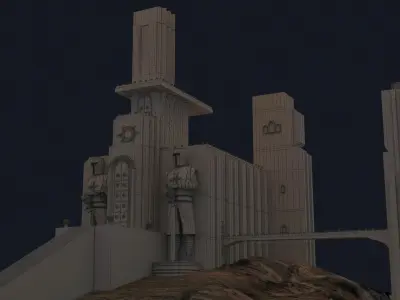 Sea castle  Free low-poly 3D model