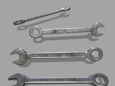wrench Low-poly 3D model 4