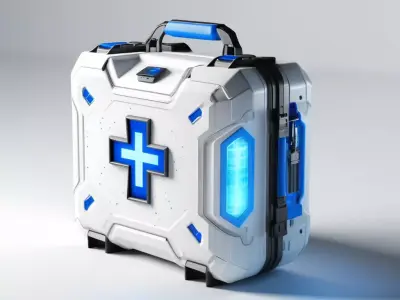 Futuristic Medkit with Glowing Cross 3D model