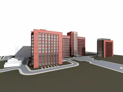 School Building 3D model 69