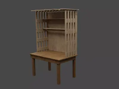 Wooden Workbench Free 3D model