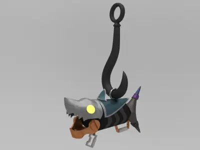 Fishbone Keychain 3D model