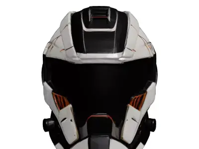 Damaged SciFi Helmet 3D model