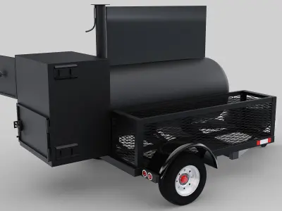 BBQ Smoker Trailer - Gorilla Trailers Low-poly 3D model