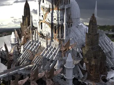 White Palace Emperors city 3 Kit bash 3D model