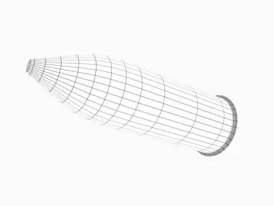 artilerlli projectile Low-poly 3D model