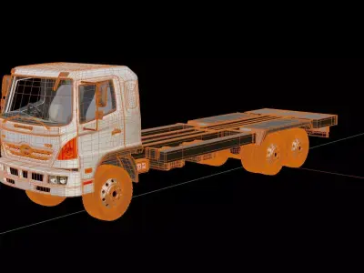 Hino 500 2626 Chassis Truck 3D model