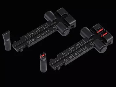 AK Iron Sights Low-poly 3D model