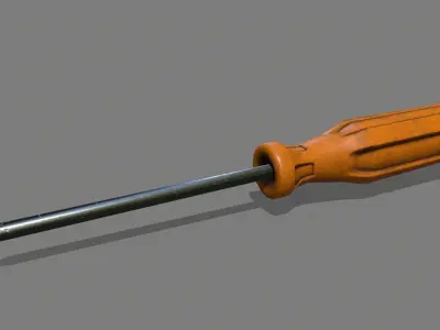 screwdriver Low-poly 3D model 32