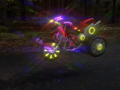 Dragon Bike for game props Low-poly 3D model