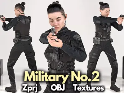 3 in 1 Military Outfit  3D model