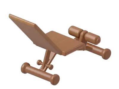 Wooden Gym Bench Press Toy 3D model