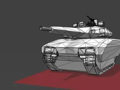  PL-01 Prototype Light Tank 3D model