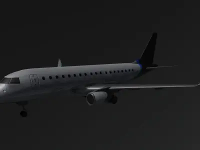 Regional Jet Aircraft Plane CRJ700 3D model