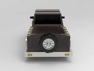 Car low poly toy truck Free low-poly 3D model
