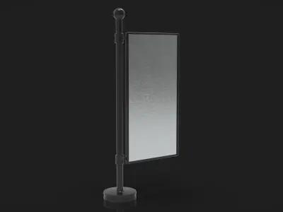 Outdoor Advertising Stand V6 3D model