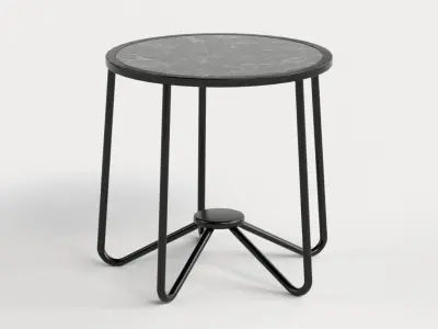 Table 2 Modern and Round Table for Homes Low-poly 3D model