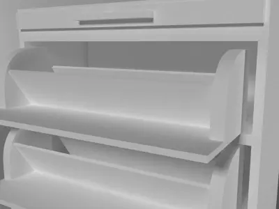 cupboard furniture Low-poly 3D model