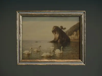 Vintage Framed Painting Set 3D Model Pack