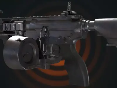 Heavy Squad Automatic Weapon  Iron Behemoth 3D model