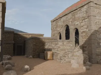Mountain Village Settlement 3D model get