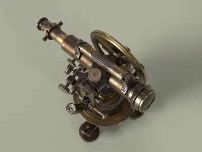 Theodolite PBR Game-Ready Low-poly 3D model