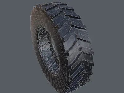 Tractor Tire Free low-poly 3D model purchase