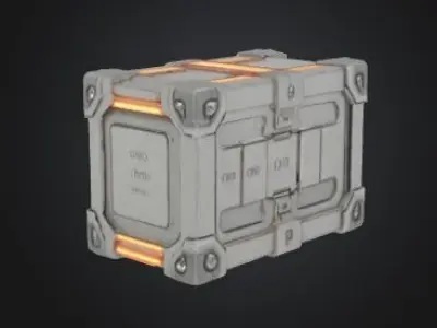 High Quality Crate 3D Model Game Ready Prop for Animations Low-poly 3D model