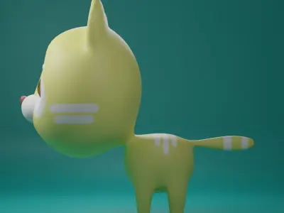 cartoon cat 3D model get