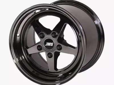JMS Avenger Series Race Wheel 17 X 10 Black Chrome Rear  3D model