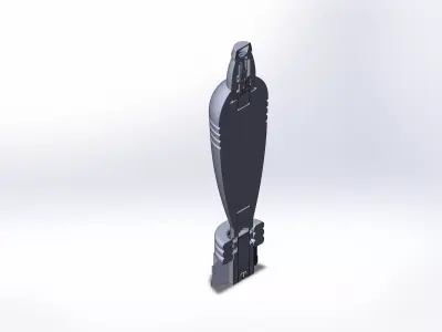 82mm mortar bomb  3D model