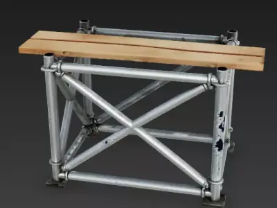 Modular Construction Scaffolding Platform 3D Model Low-poly 3D model